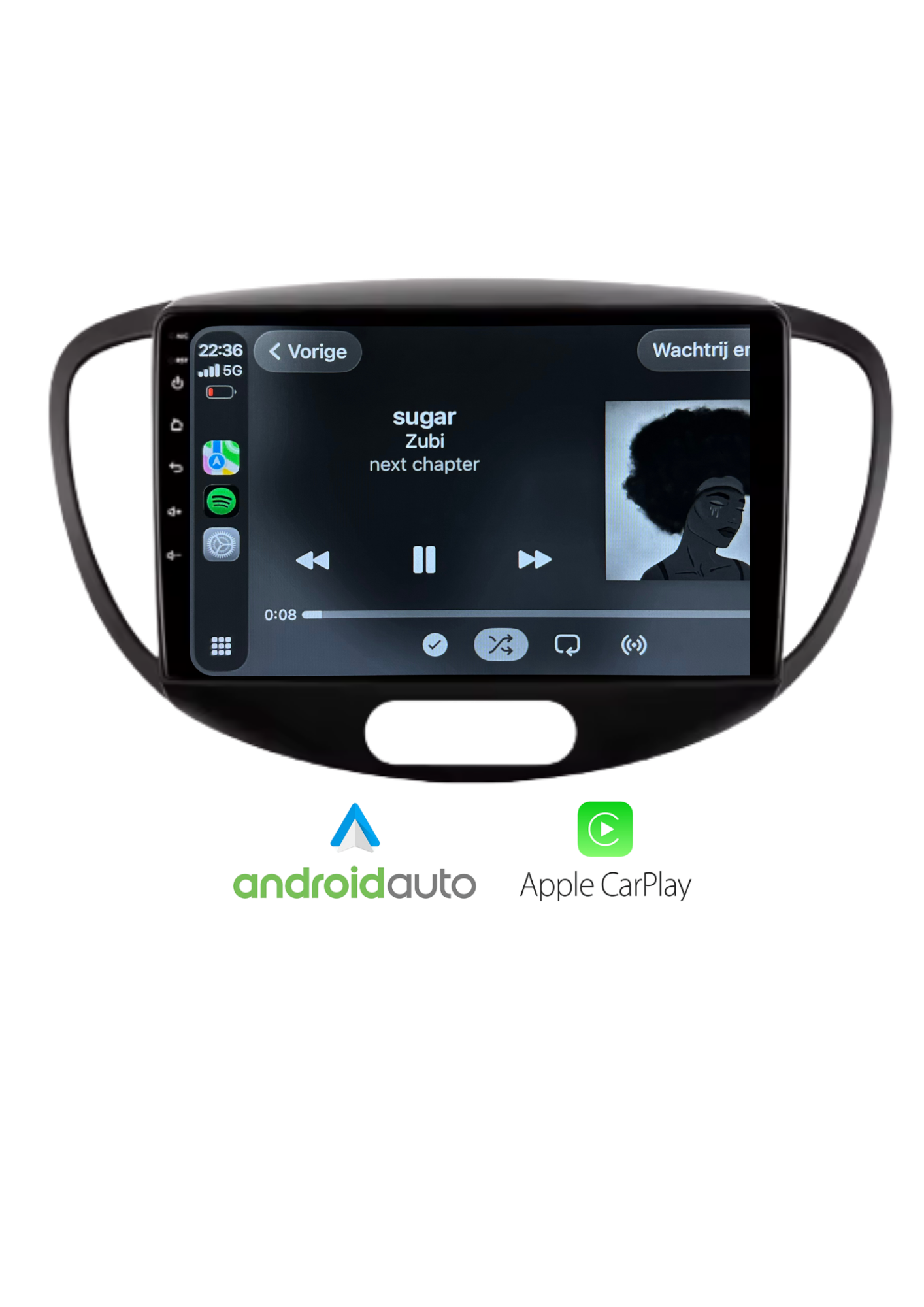 Fiat 500 Bildschirm 9 ZOLL | Kabelloses Carplay und Android Auto | 2G-64GB