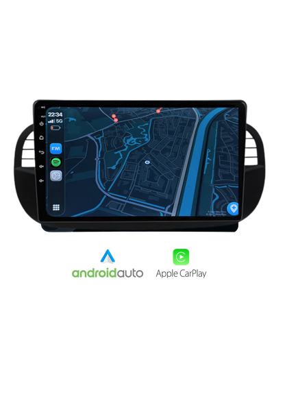 Fiat 500 scherm 9 INCH | Draadloos Carplay & Android auto | 64GB