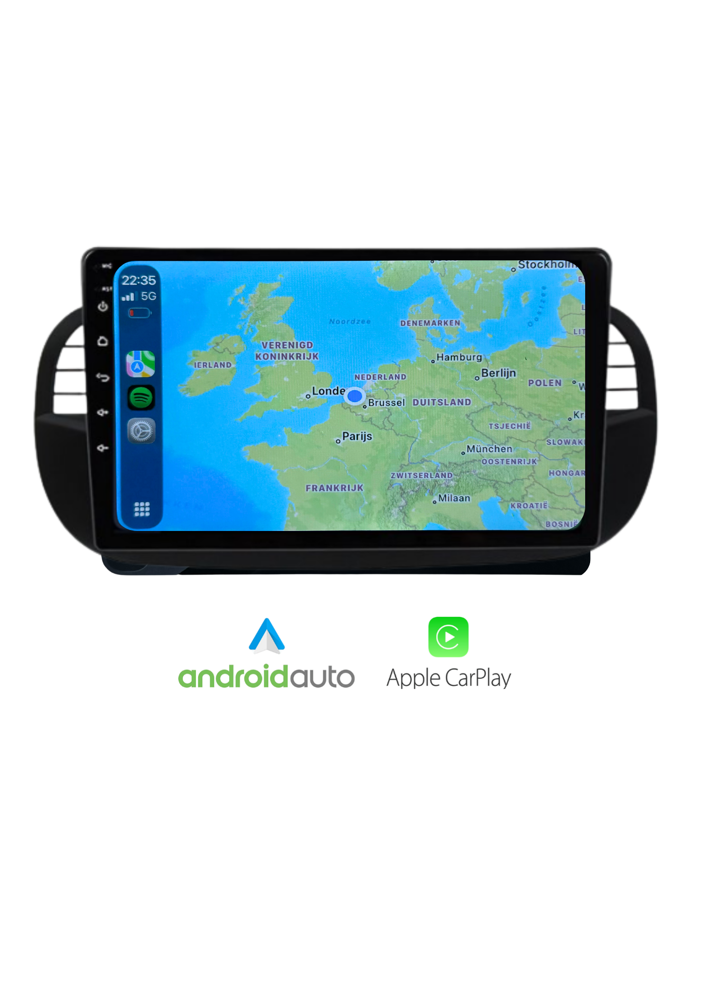 Fiat 500 scherm 9 INCH | Draadloos Carplay & Android auto | 64GB