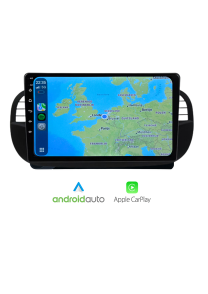 Fiat 500 scherm 9 INCH | Draadloos Carplay & Android auto | 64GB