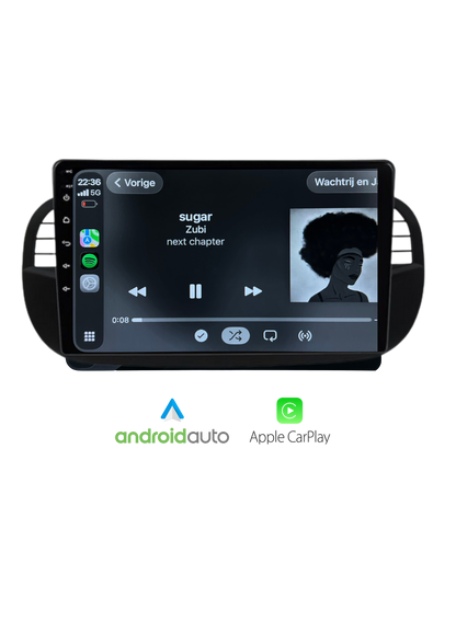 Fiat 500 scherm 9 INCH | Draadloos Carplay & Android auto | 64GB