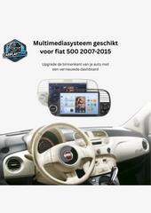 Fiat 500 scherm 7 INCH | Draadloos Carplay & Android auto | 2G-64GB