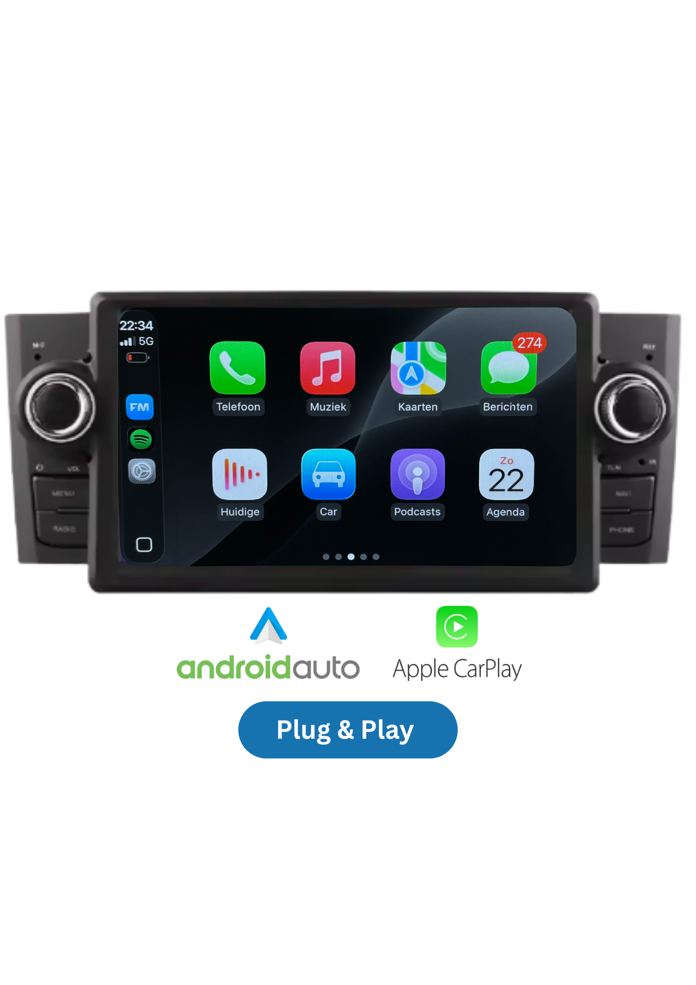 Fiat Punto | CarPlay & Android Auto | 2006-2015 | 64 GB