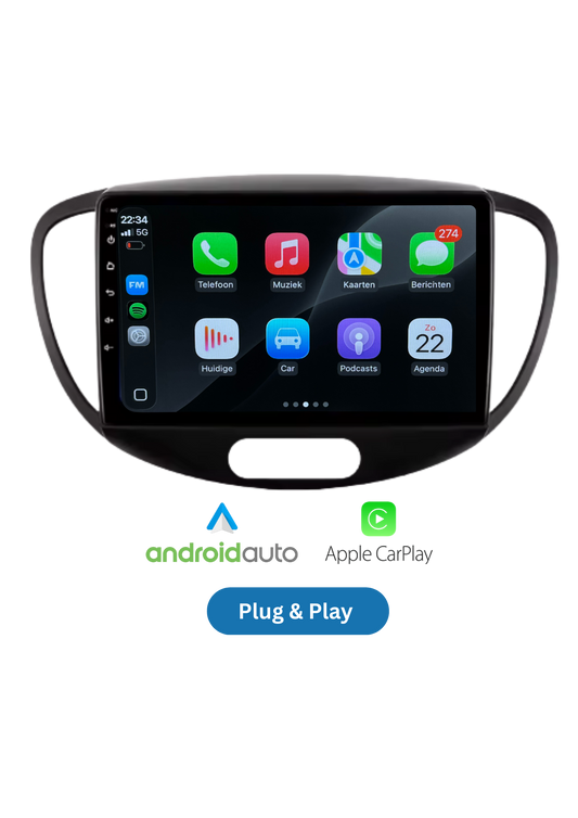 Hyundai I10 | 2007-2013 | Draadloos Carplay & Android auto | 64GB