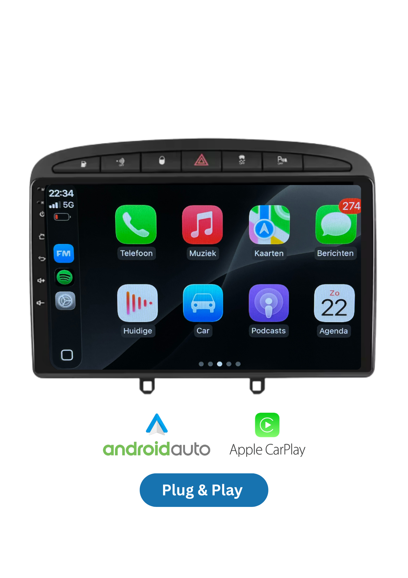 Peugeot 308 | CarPlay & Android Auto | 2007-2015 | 64 GB