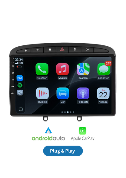 Peugeot 308 | CarPlay & Android Auto | 2007-2015 | 64 GB