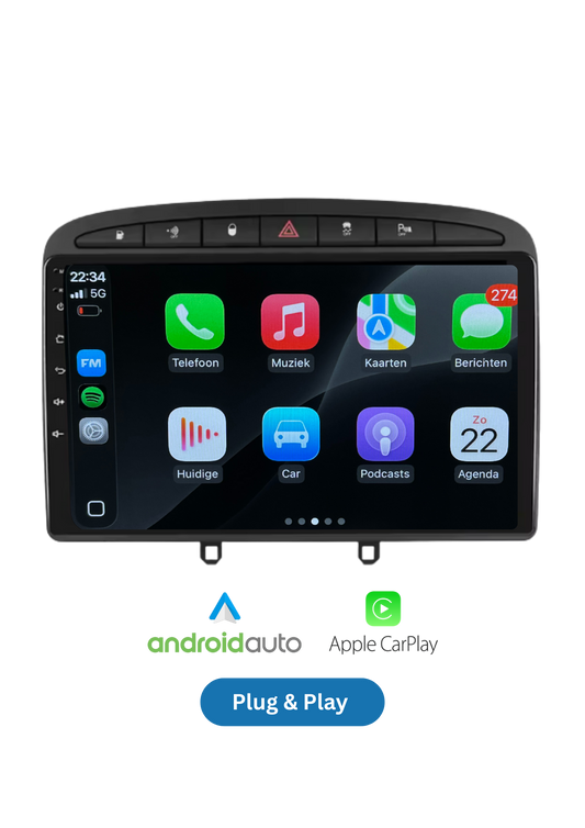Peugeot 308 | CarPlay & Android Auto | 2007-2015 | 64 GB