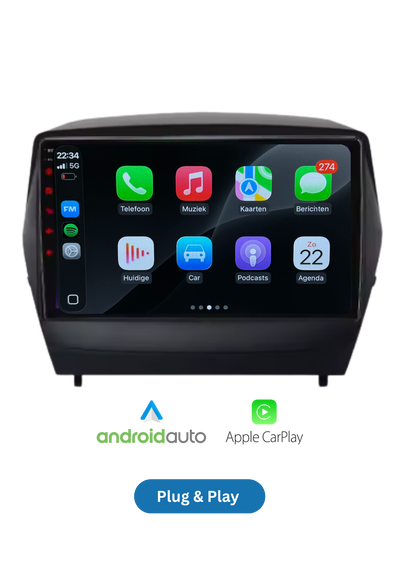 Fiat 500 Bildschirm 9 ZOLL | Kabelloses Carplay und Android Auto | 2G-64GB