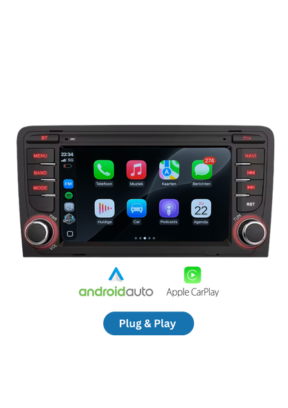 Volkswagen Bildschirm | Carplay und Android Auto kabellos | 2G-64 GB