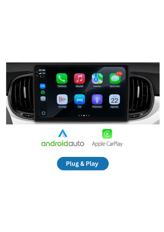 Fiat 500 9 Inch | CarPlay & Android Auto | 2016-2019 | 64GB