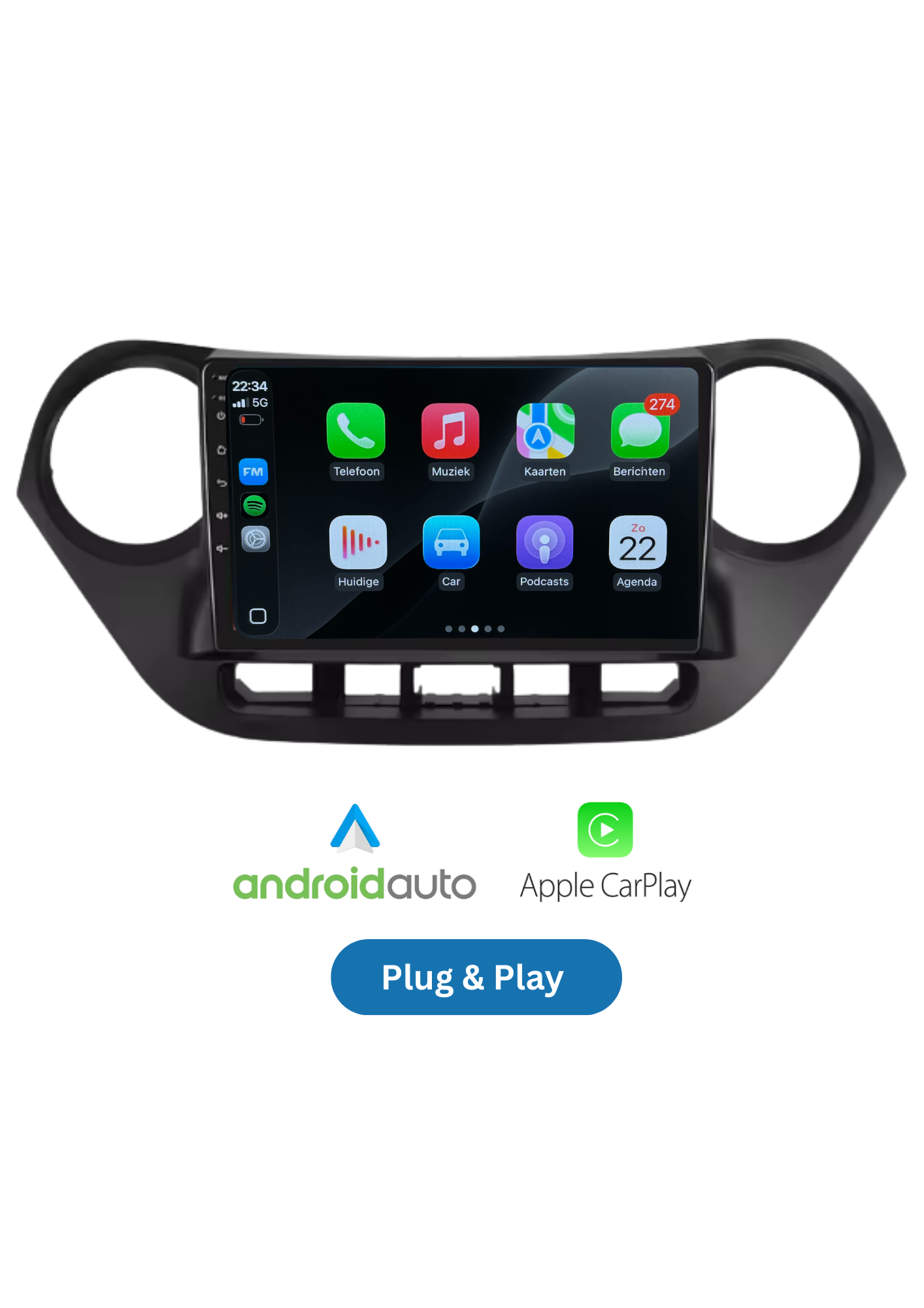 Hyundai I10 | 2013-2018 | Draadloos Carplay & Android auto | 64GB