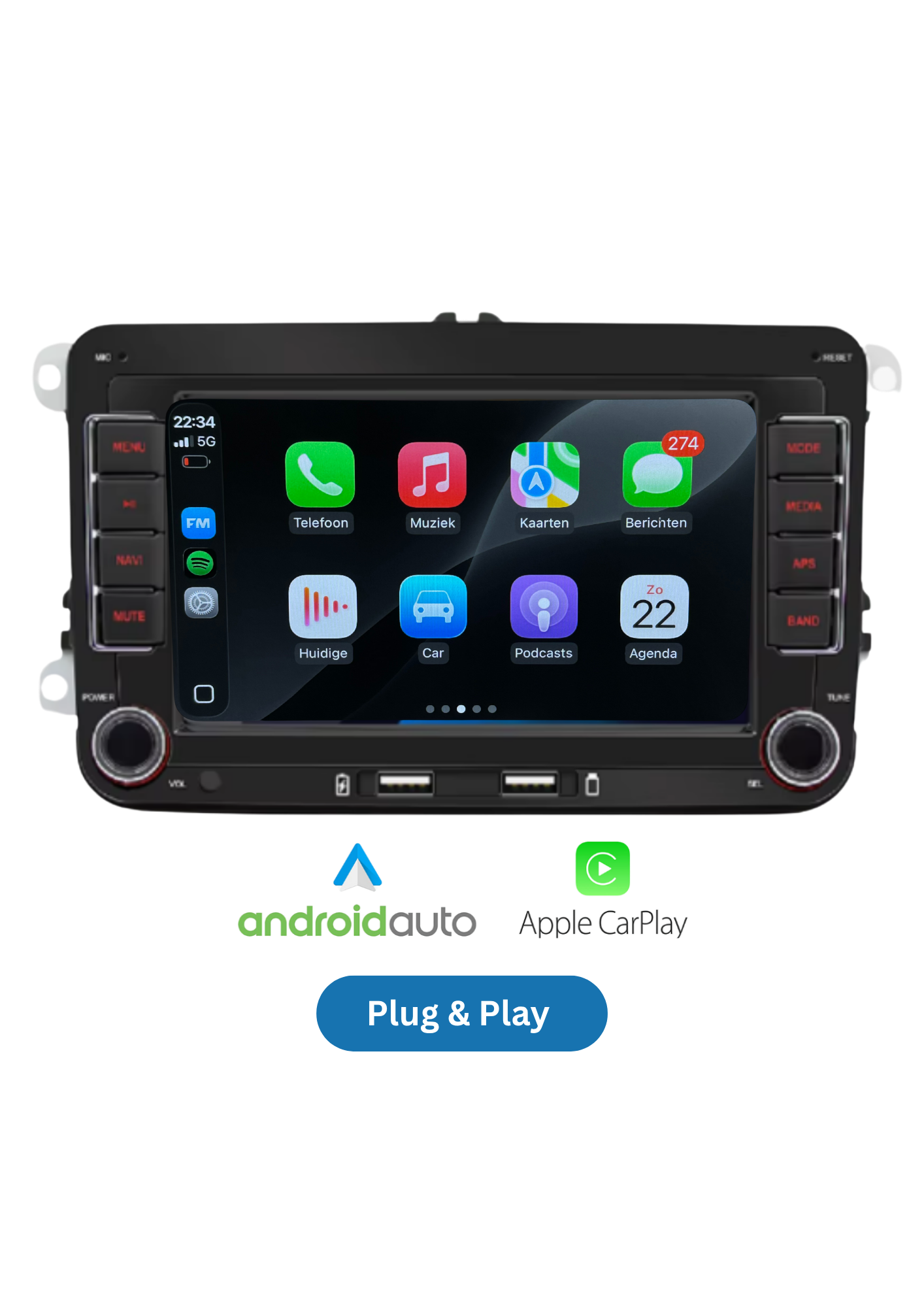 Seat scherm | Carplay & Android auto draadloos | 64 GB