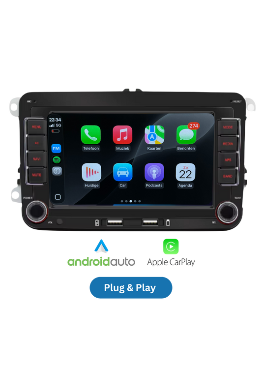 Volkswagen scherm | Carplay & Android auto draadloos |  64 GB