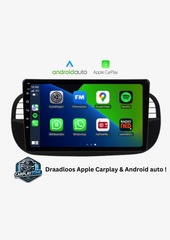Fiat 500 scherm 9 INCH | Draadloos Carplay & Android auto | 2G-64GB