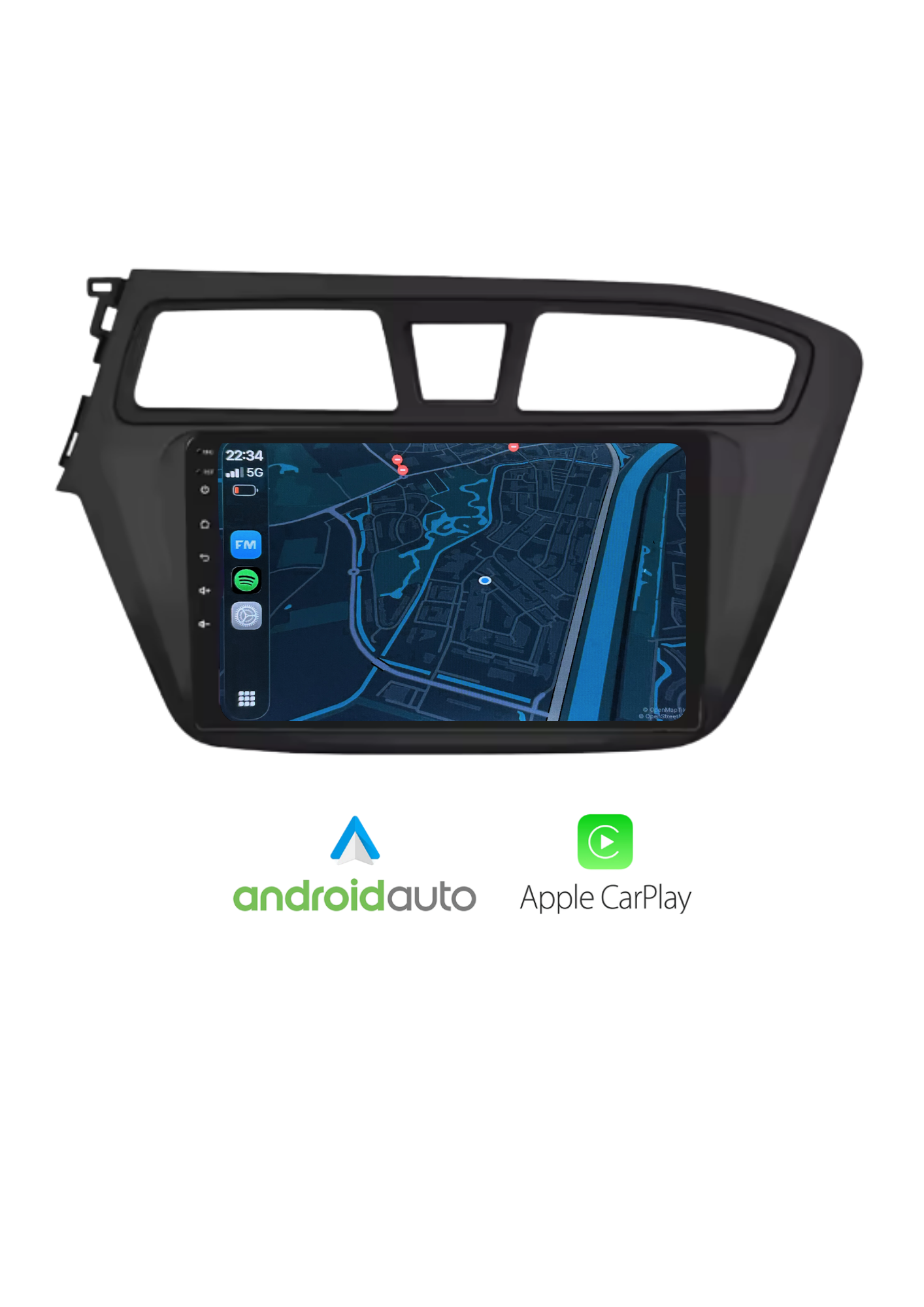 Fiat 500 Bildschirm 9 ZOLL | Kabelloses Carplay und Android Auto | 2G-64GB