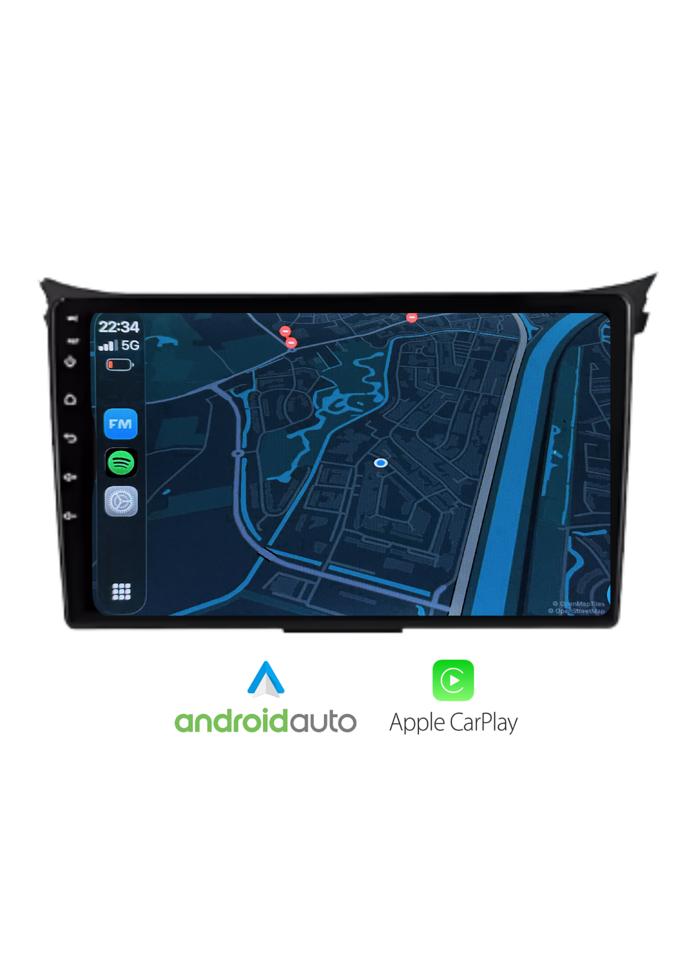 Fiat 500 Bildschirm 9 ZOLL | Kabelloses Carplay und Android Auto | 2G-64GB
