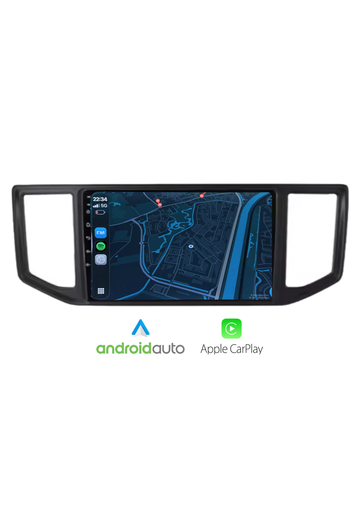 Volkswagen-Bildschirm (neuer Look) | Carplay und Android Auto kabellos | 64 GB