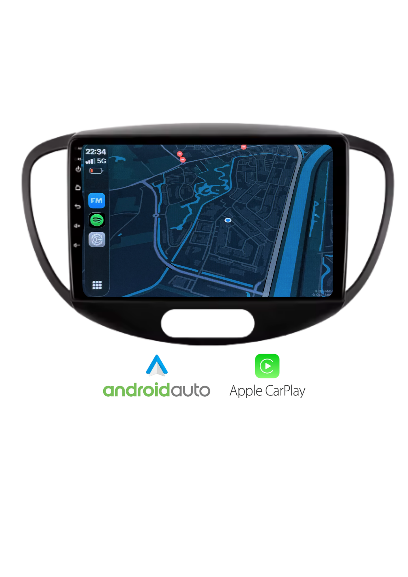 Fiat 500 Bildschirm 9 ZOLL | Kabelloses Carplay und Android Auto | 2G-64GB
