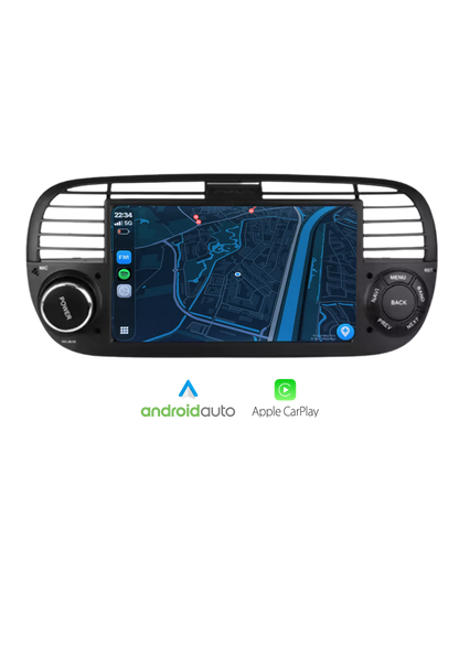 Fiat 500 scherm 7 INCH | Draadloos Carplay & Android auto | 64GB