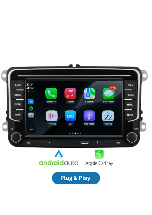Volkswagen scherm (New Model) | Carplay & Android auto draadloos |  64 GB