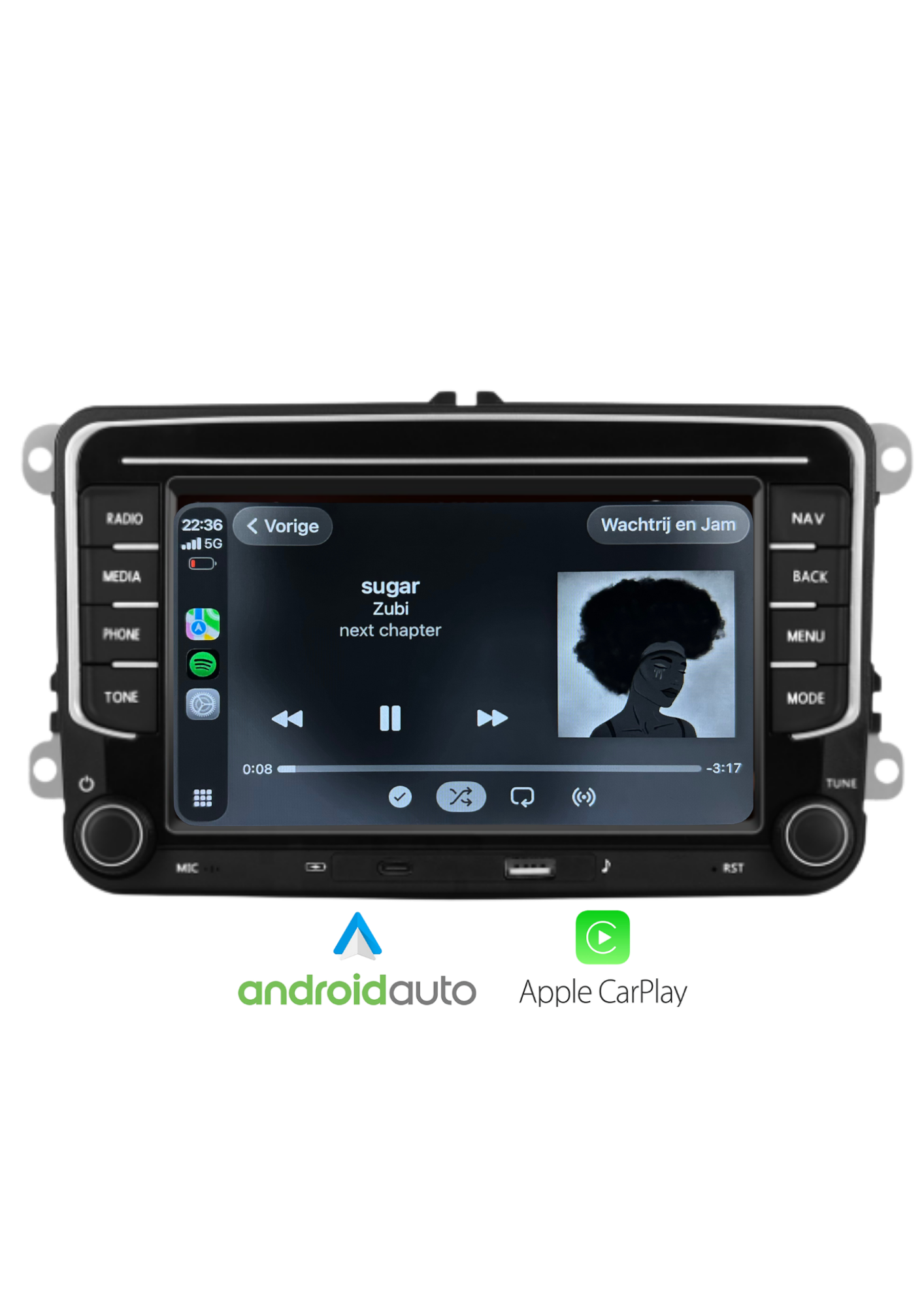 Seat scherm (New Model) | Carplay & Android auto draadloos |  64 GB