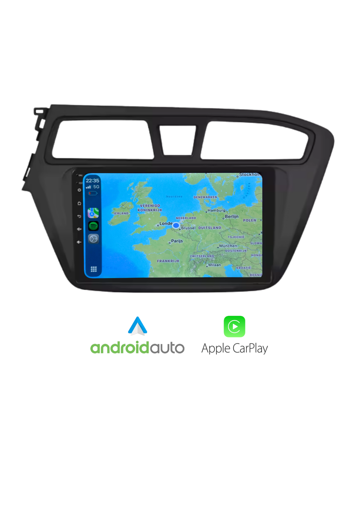 Fiat 500 Bildschirm 9 ZOLL | Kabelloses Carplay und Android Auto | 2G-64GB