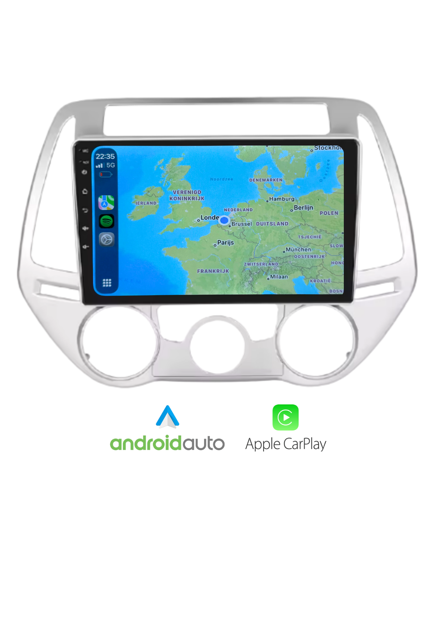 Fiat 500 Bildschirm 9 ZOLL | Kabelloses Carplay und Android Auto | 2G-64GB