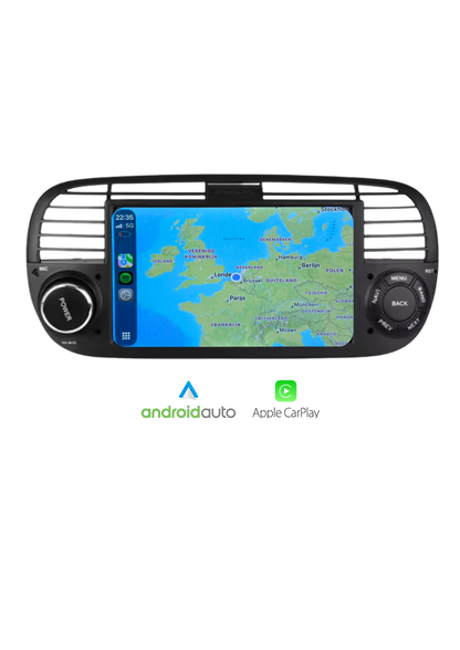 Fiat 500 scherm 7 INCH | Draadloos Carplay & Android auto | 64GB