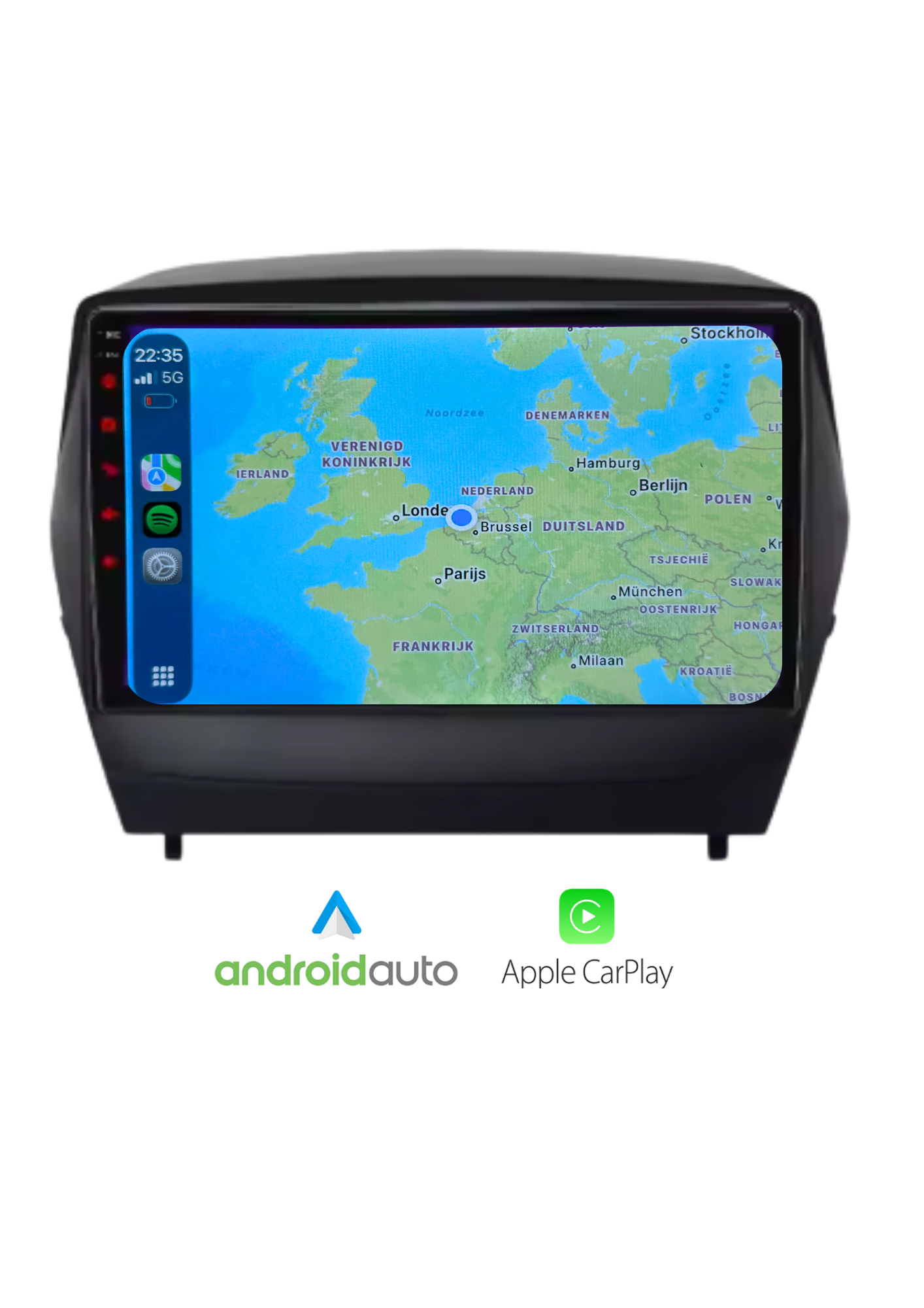 Fiat 500 Bildschirm 9 ZOLL | Kabelloses Carplay und Android Auto | 2G-64GB