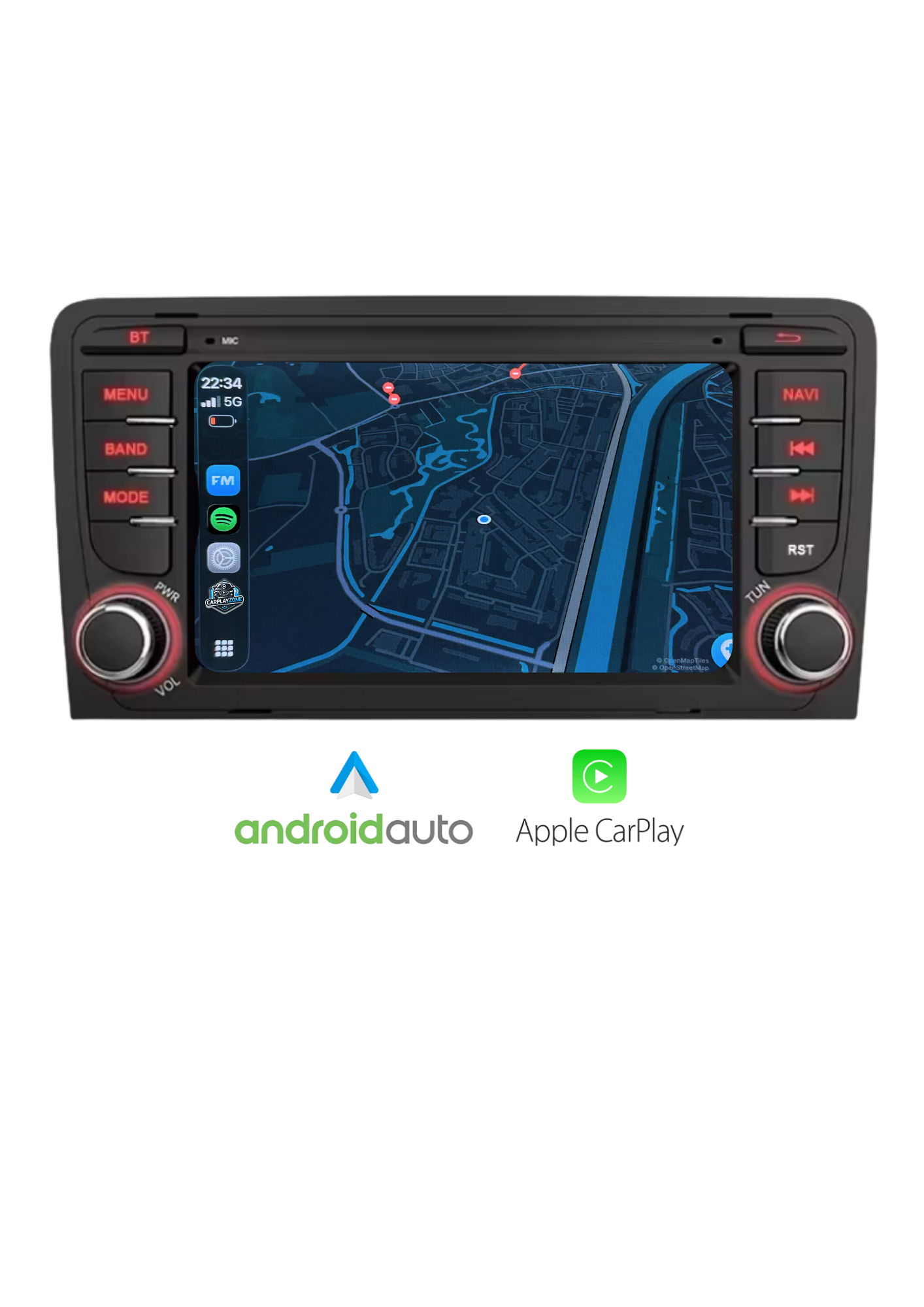 Volkswagen Bildschirm | Carplay und Android Auto kabellos | 2G-64 GB