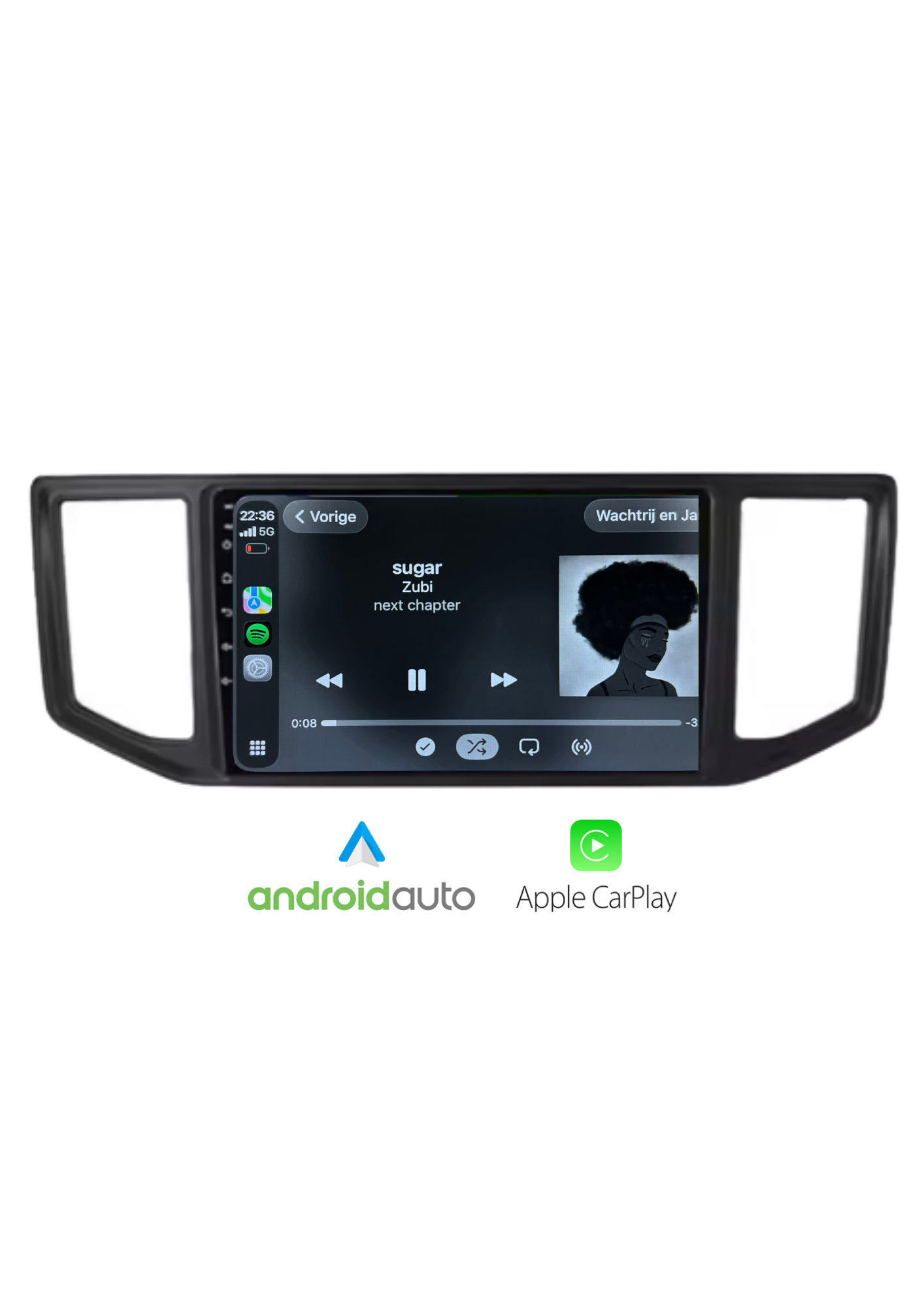 Volkswagen-Bildschirm (neuer Look) | Carplay und Android Auto kabellos | 64 GB