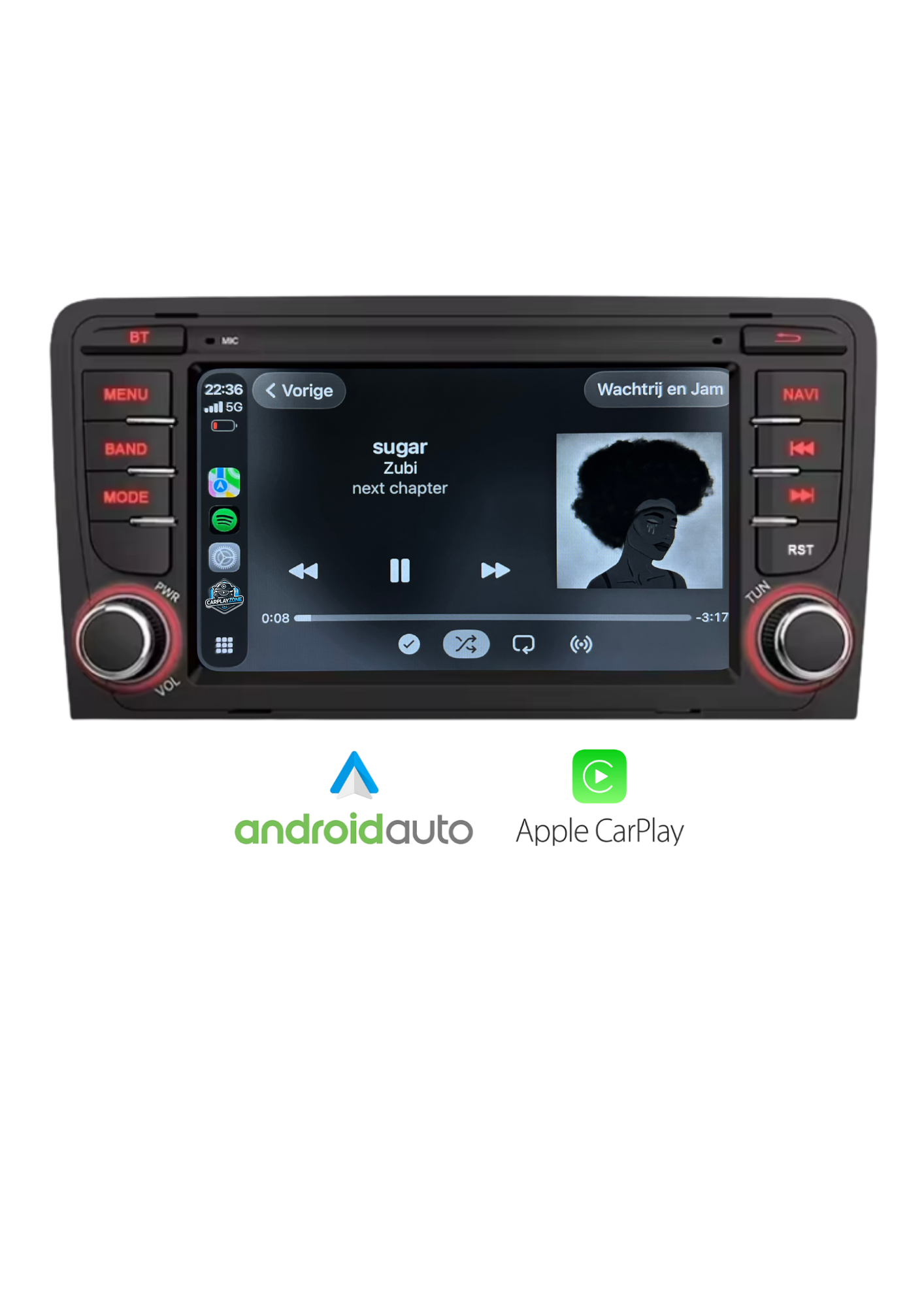 Volkswagen Bildschirm | Carplay und Android Auto kabellos | 2G-64 GB