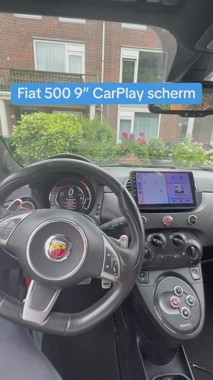 Fiat 500 scherm 9 INCH | Draadloos Carplay & Android auto | 64GB